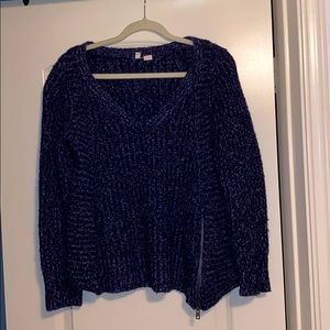 Navy Blue and purple sweater, size L, worn 5 times